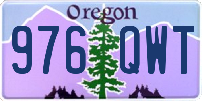 OR license plate 976QWT