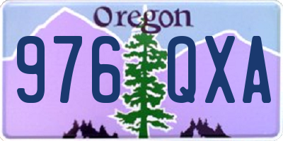 OR license plate 976QXA