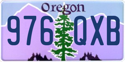 OR license plate 976QXB