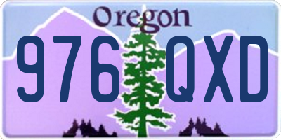 OR license plate 976QXD