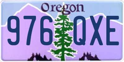 OR license plate 976QXE