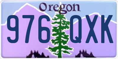 OR license plate 976QXK