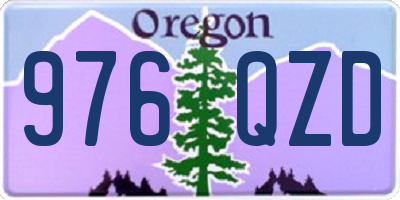OR license plate 976QZD