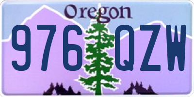 OR license plate 976QZW