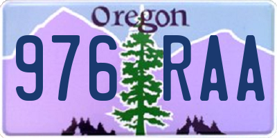 OR license plate 976RAA