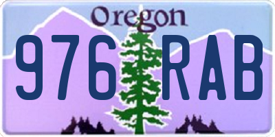 OR license plate 976RAB