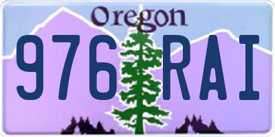 OR license plate 976RAI