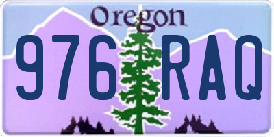 OR license plate 976RAQ