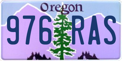 OR license plate 976RAS