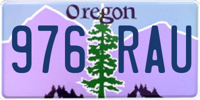 OR license plate 976RAU