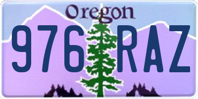 OR license plate 976RAZ