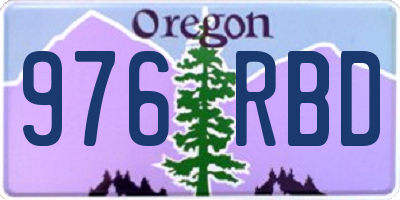 OR license plate 976RBD