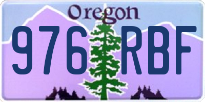 OR license plate 976RBF