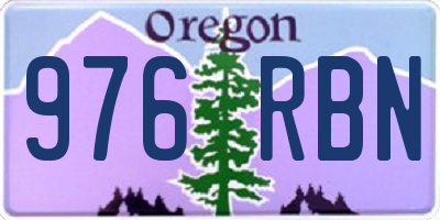 OR license plate 976RBN