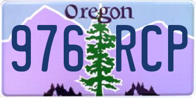 OR license plate 976RCP