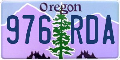 OR license plate 976RDA