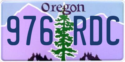 OR license plate 976RDC