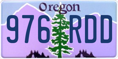 OR license plate 976RDD