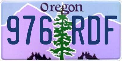 OR license plate 976RDF