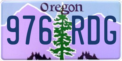 OR license plate 976RDG