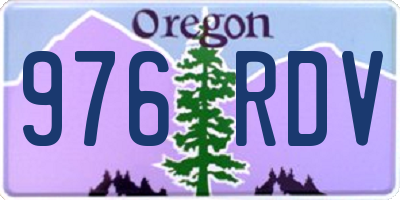 OR license plate 976RDV