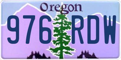 OR license plate 976RDW