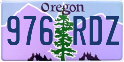 OR license plate 976RDZ