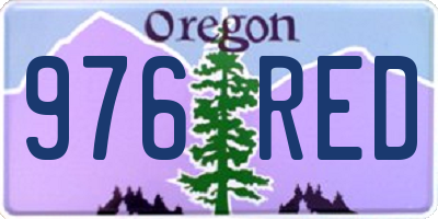 OR license plate 976RED