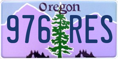 OR license plate 976RES