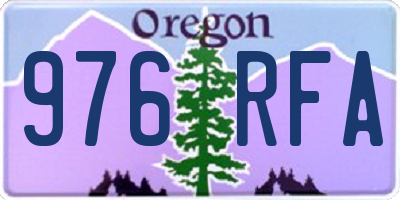 OR license plate 976RFA