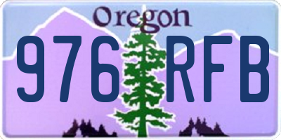 OR license plate 976RFB