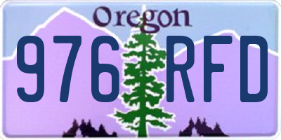 OR license plate 976RFD