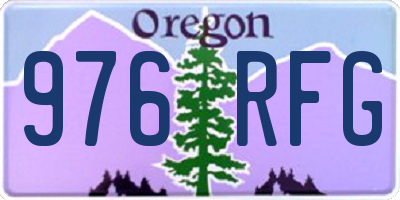 OR license plate 976RFG