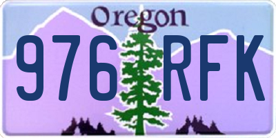 OR license plate 976RFK