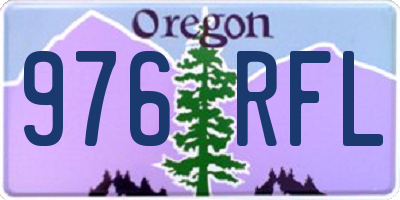 OR license plate 976RFL