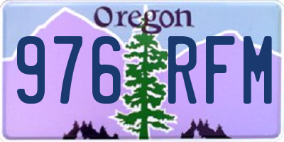 OR license plate 976RFM
