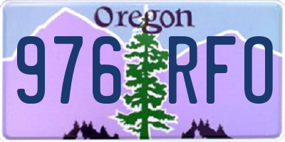 OR license plate 976RFO
