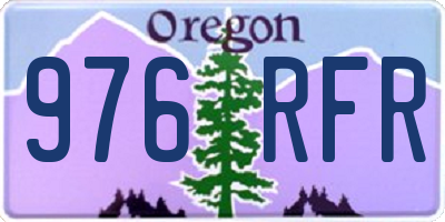 OR license plate 976RFR