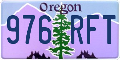 OR license plate 976RFT