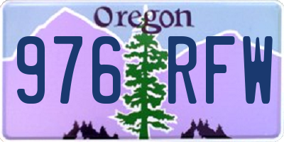 OR license plate 976RFW