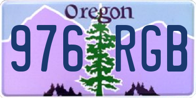 OR license plate 976RGB