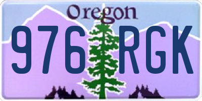 OR license plate 976RGK