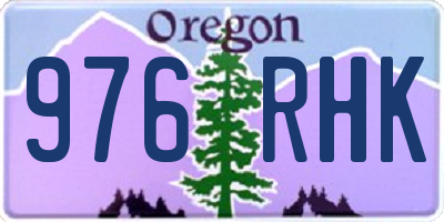 OR license plate 976RHK