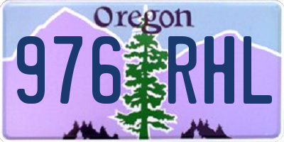 OR license plate 976RHL