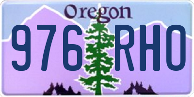 OR license plate 976RHO