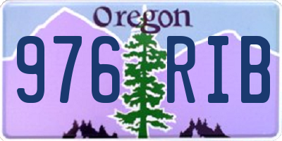 OR license plate 976RIB