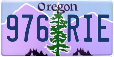 OR license plate 976RIE