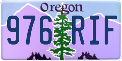 OR license plate 976RIF