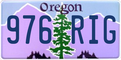 OR license plate 976RIG