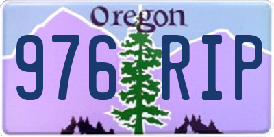 OR license plate 976RIP